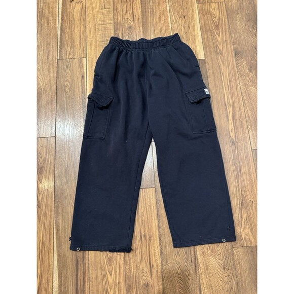Pro Club Men's Heavyweight Fleece Cargo SweatPants Navy Blue XXL (SEE PICS!) - Picture 1 of 6